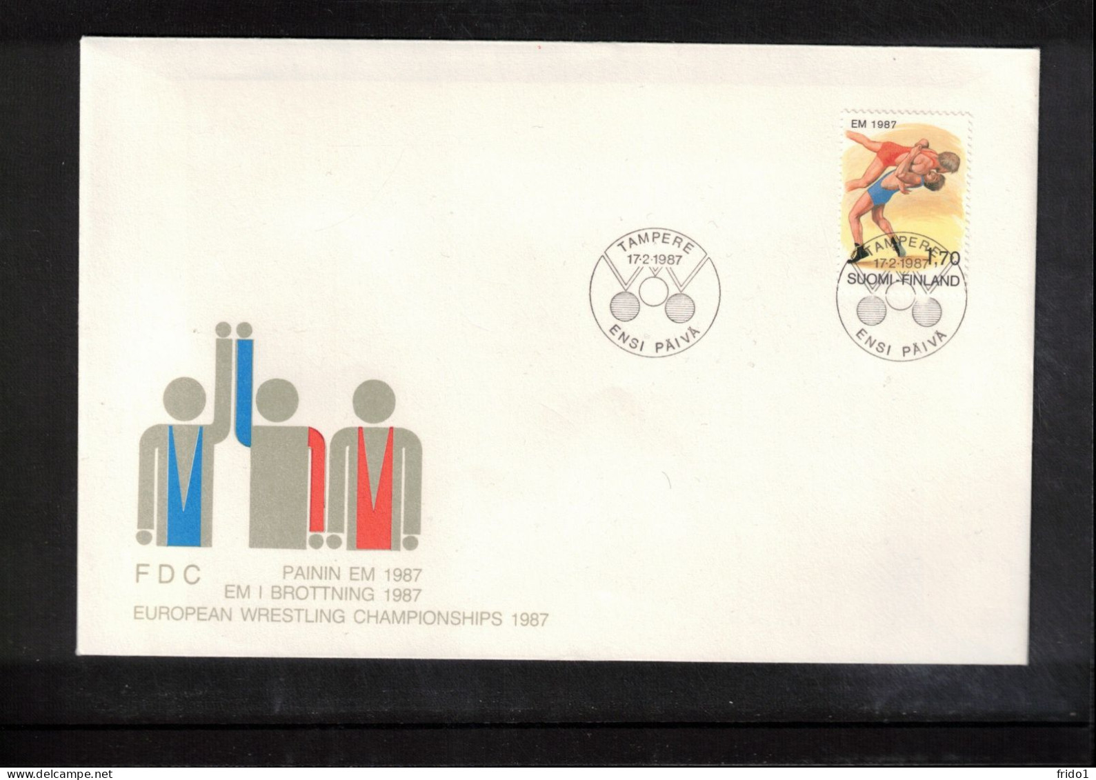 Finland 1987 European Wrestling Championship Tampere FDC - Ringen