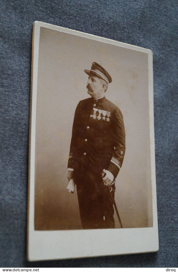 Grande Photo Carton,originale,militaire Avec Décorations,16,5 Cm. Sur 11 Cm. - Alte (vor 1900)
