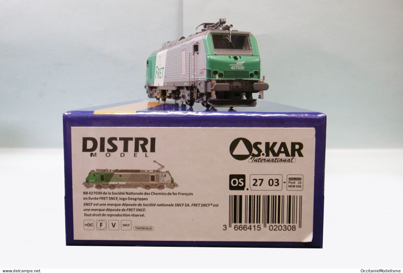 Oskar - Locomotive Electrique BB 427030 FRET Réf. OS2703 Neuf NBO HO 1/87 - Locomotive