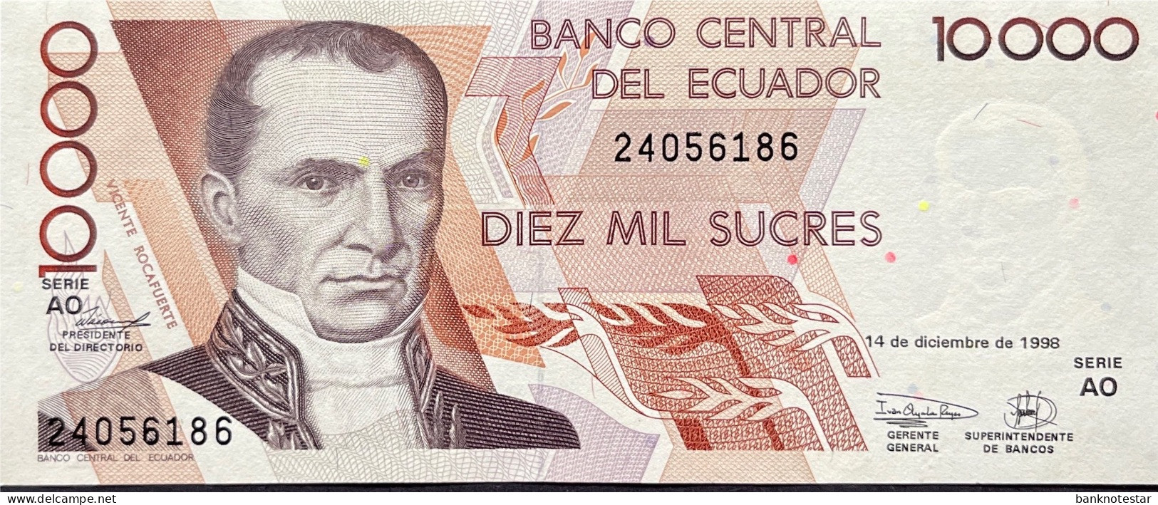 Ecuador 10.000 Sucres, P-127e (14.12.1998) - UNC - Equateur