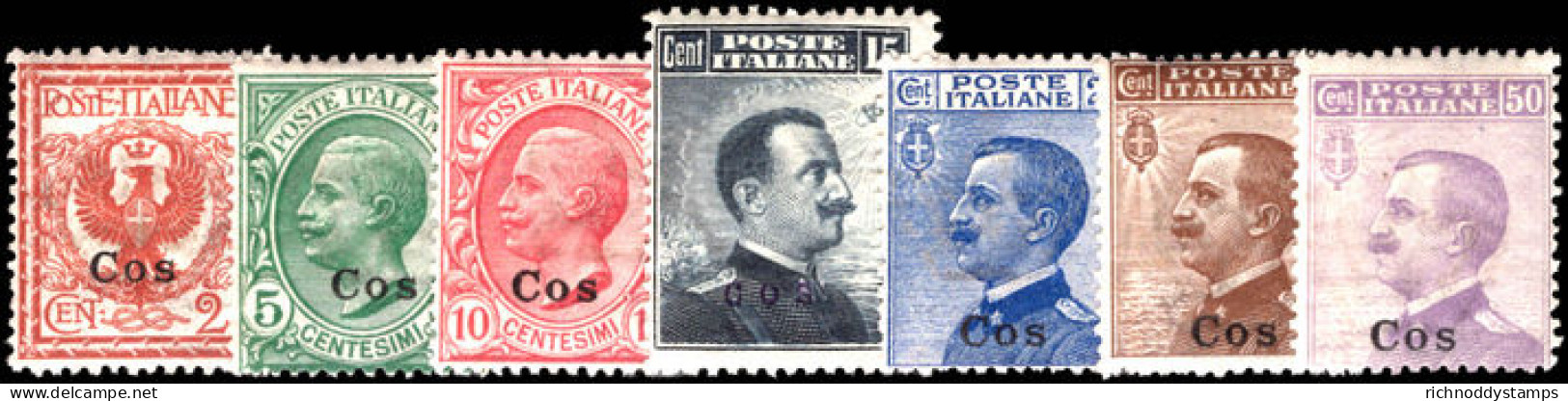 Cos 1912 Set Of Original Values Fine Lightly Mounted Mint. - Egée (Coo)