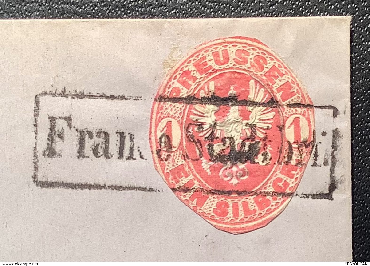 BERLIN: „FRANCO STADTBRF" UNIKAT Auf 1862 Preussen Ganzsachen-Auschnitt 1 Sgr Wappenausgabe Mi GAA12 Ortsbrief (Brief - Storia Postale