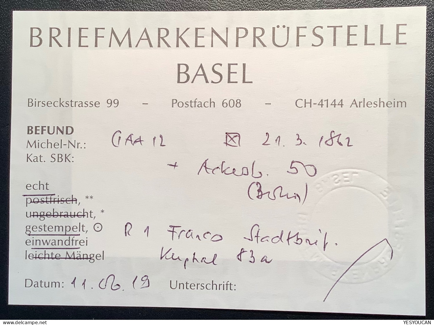 BERLIN: „FRANCO STADTBRF" UNIKAT auf 1862 Preussen Ganzsachen-Auschnitt 1 Sgr Wappenausgabe Mi GAA12 Ortsbrief (Brief