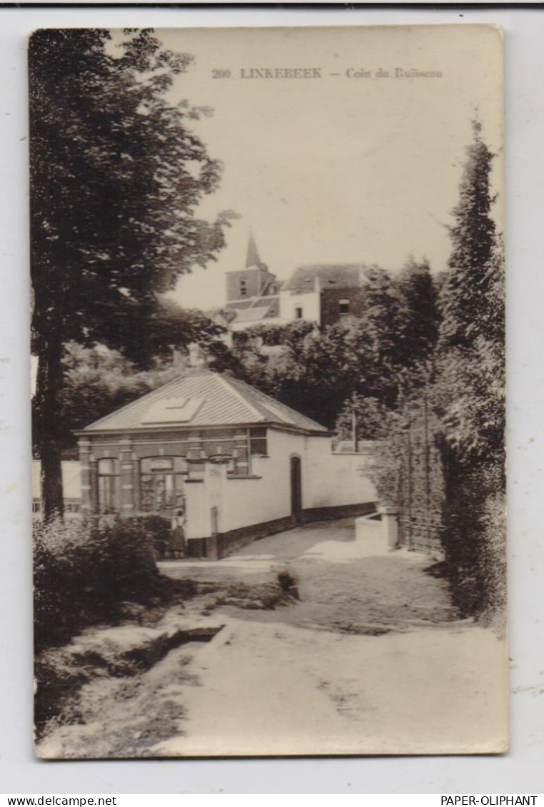 B 1630 LINKEBEEK, Coin Du Ruisseau, 1911, Grand Bazar Anspach - Linkebeek