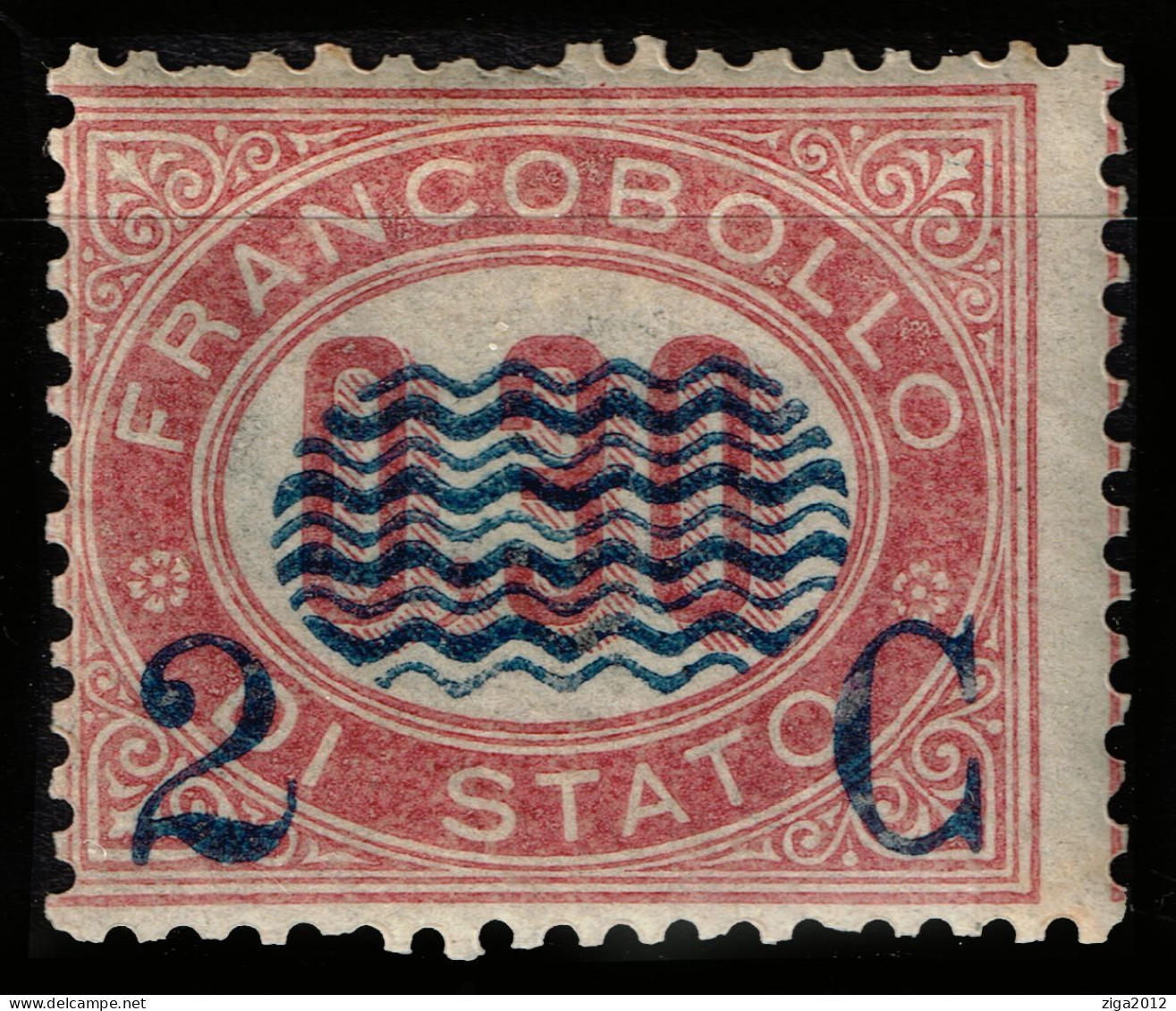 ITALY 1878 C.2 SU 0,30 LACCA - MLH - Revenue Stamps