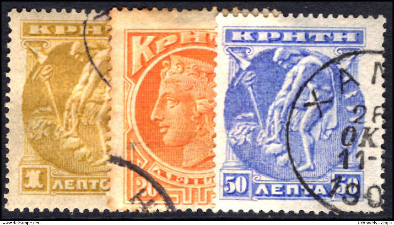 Crete 1901 Changed Colours Set Fine Used. - Crète