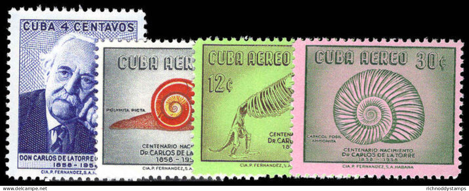 Cuba 1958 Birth Centenary Of De La Torre Lightly Mounted Mint. - Unused Stamps