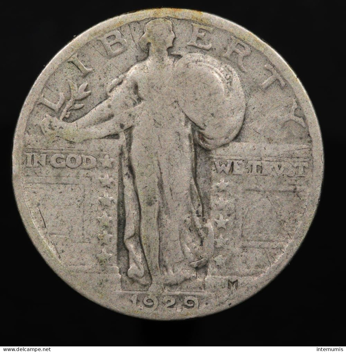 Etats-Unis / USA, Standing Liberty, Quarter Dollar, 1929, , Argent (Silver), TB (F), KM#145 - 1916-1930: Standing Liberty