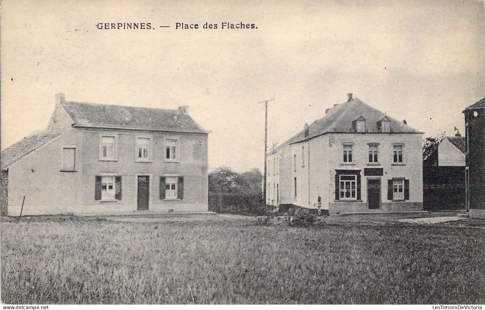 Belgique - Gerpinnes - Place Des Flaches - Vve Lemiere - Carte Postale Ancienne - Charleroi