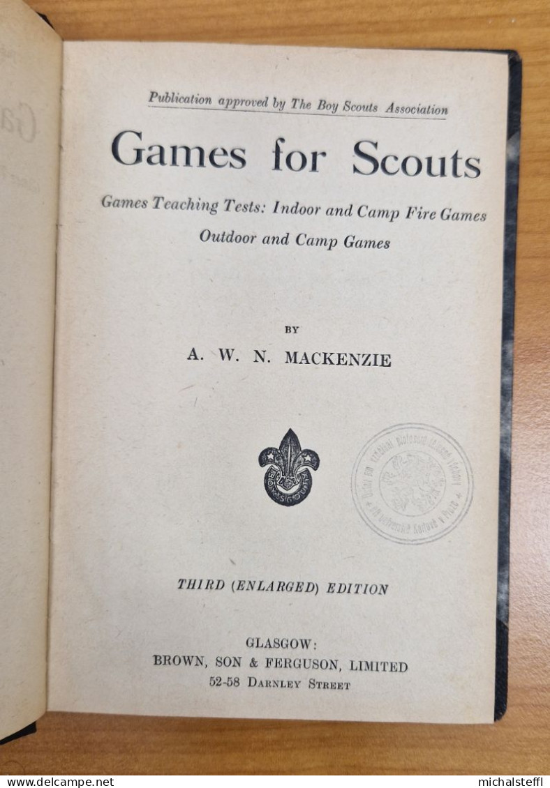 Games For Scouts, Mackenzie, A W N, 1943 - Movimiento Scout