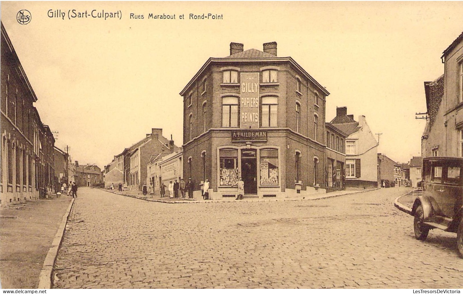 Belgique - Gilly - Sart Culpart - Rues Marabout Et Rond Point - Nels - A Paildeman - Carte Postale Ancienne - Charleroi