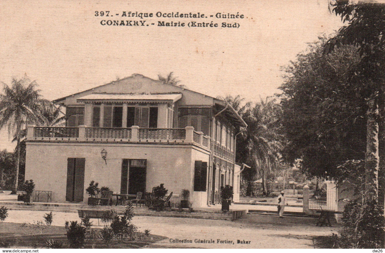 A.O.F. Guinée Française, Conakry: La Mairie (Entrée Sud) Collection Fortier - Carte N° 397 De 1922 - Guinea Francese