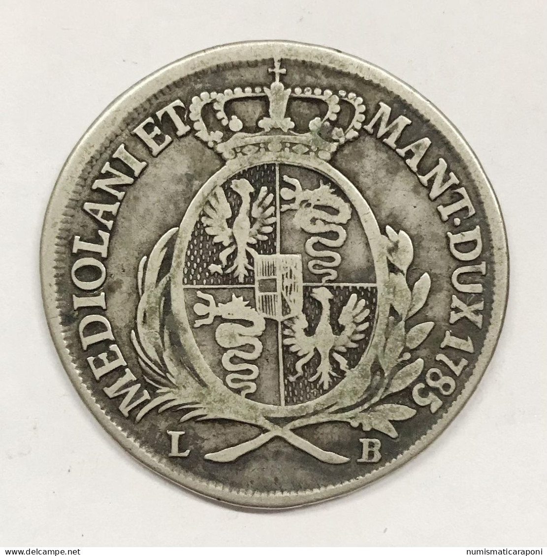 Italy MILANO Giuseppe II D'Asburgo-Lorena 1780-1790 Mezzo Scudo 1785 Mir 447/5 E.871 - Lombardije-Venetië