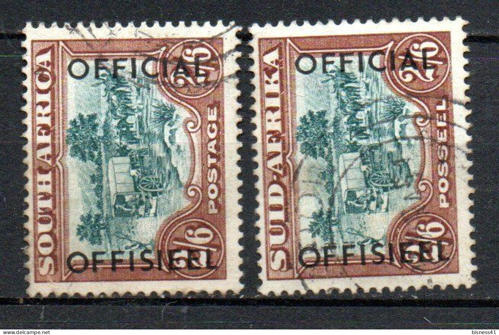 Col33 Colonie Britannique Afrique Du Sud Union 1954 Service N° 63 & 70 Oblitéré Cote : 12,00€ - Oficiales