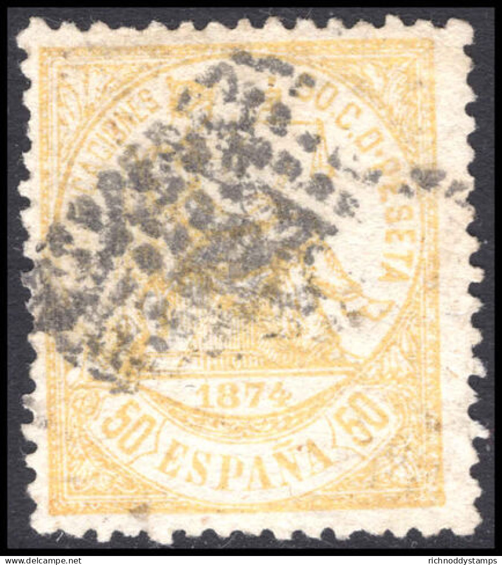 Spain 1874 50c Orange-yellow Fine Used. - Usados