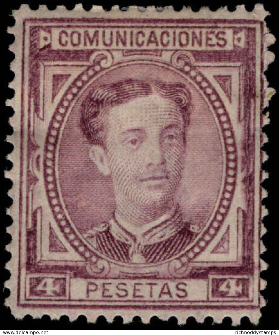 Spain 1876 4p Plum Lightly Mounted Mint. - Neufs