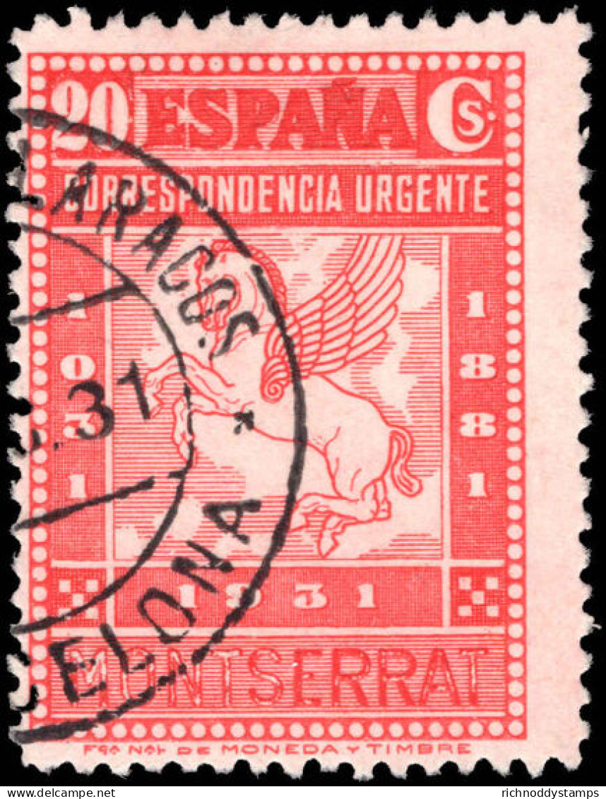 Spain 1931 Montserrat Express Perf 11&#189; Fine Used. - Usados