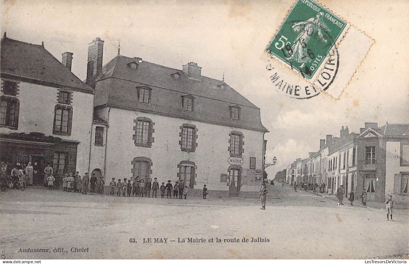 France - Le May - La Mairie Et La Route De Jallais - Audesseau  - Carte Postale Ancienne - Cholet