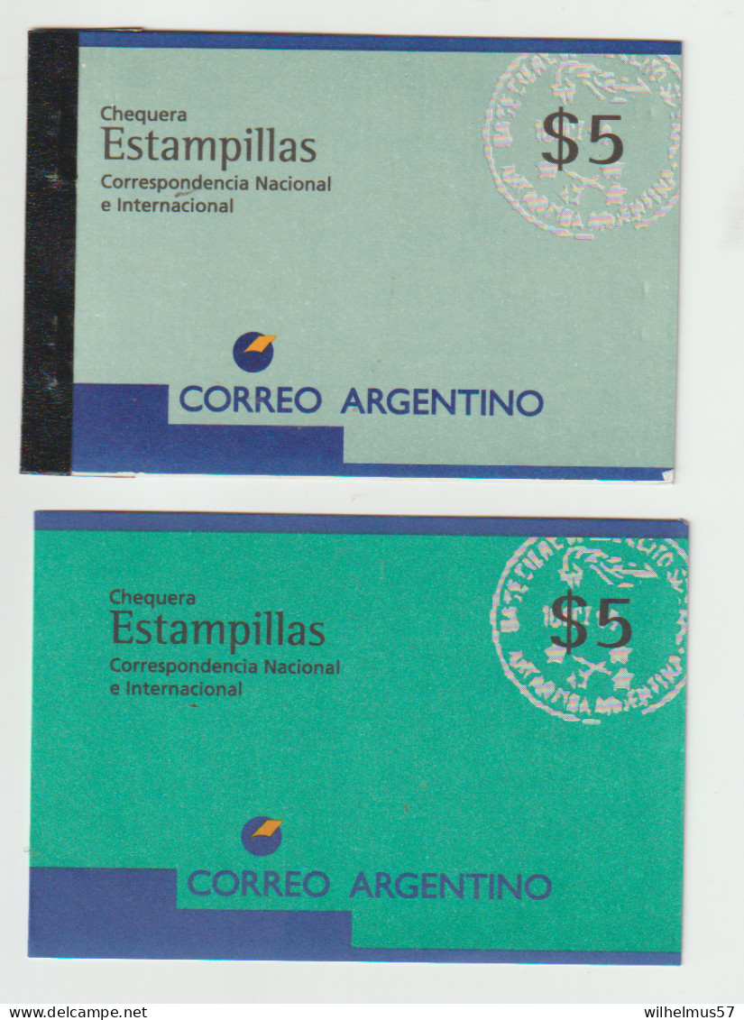 Argentina 1995 Chequeras $5 Booklet Two Different Issues Complete MNH - Cuadernillos