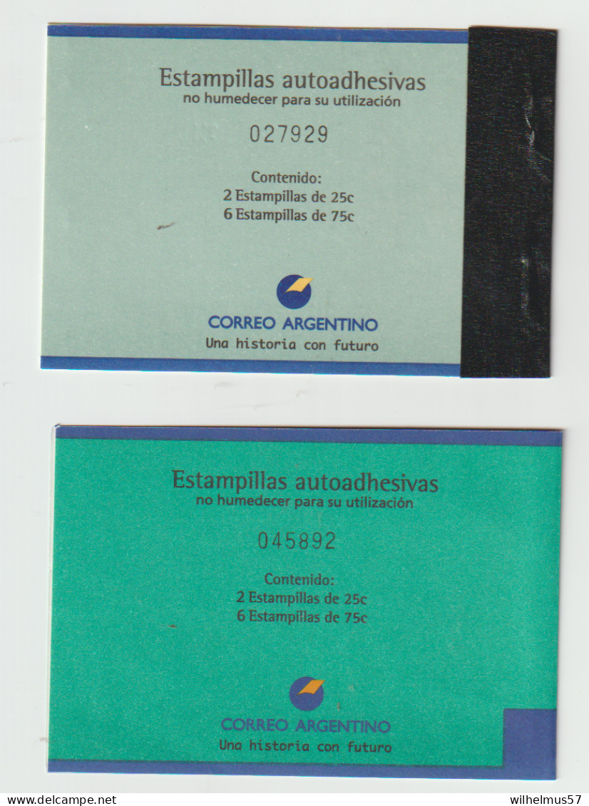 Argentina 1995 Chequeras $5 Booklet Two Different Issues Complete MNH - Markenheftchen