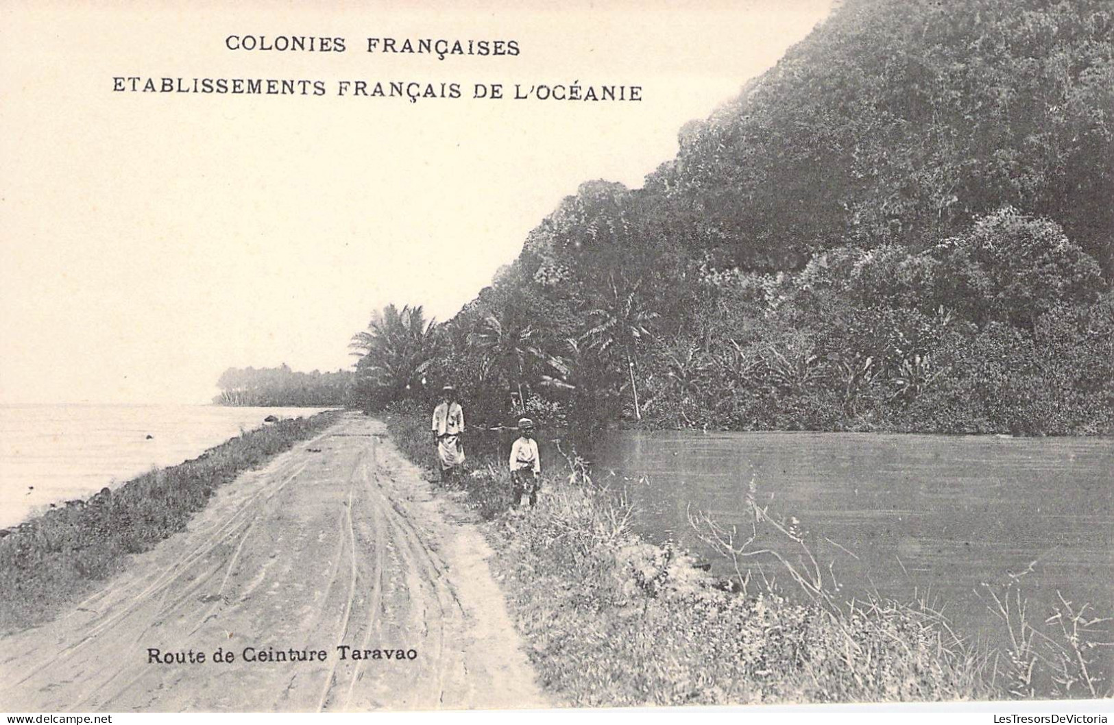 Colonies Françaises - Etablissements Français De L'océanie - Route De Ceinture Taravao -  - Carte Postale Ancienne - New Caledonia