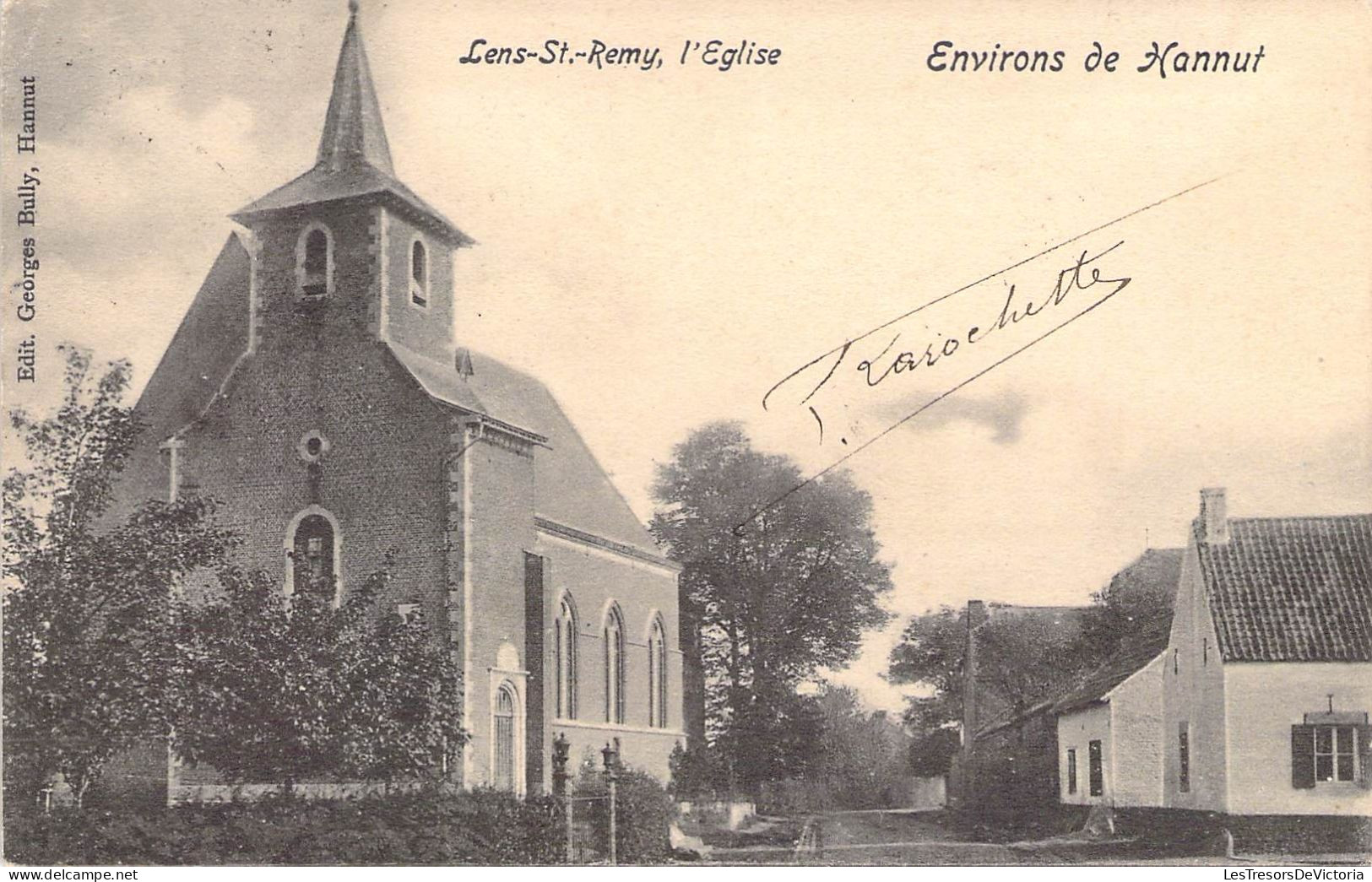 Belgique - Environs De Hannut - Lens St Rémy - L'église - Edit. Georges Bully  - Carte Postale Ancienne - Hannuit