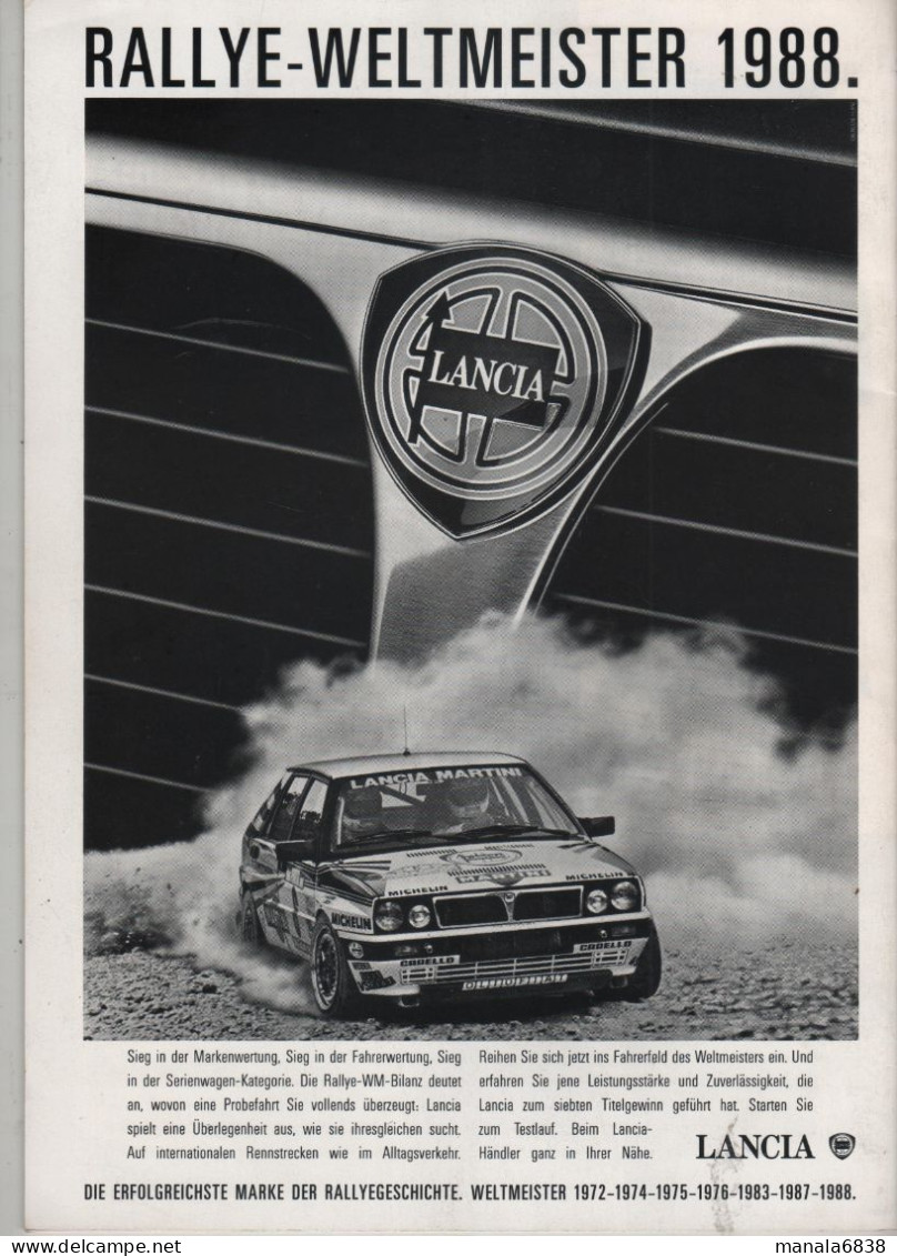 Gazzetta Lancia Magazin Des Lancia Club Schweiz 1988 - Auto En Transport