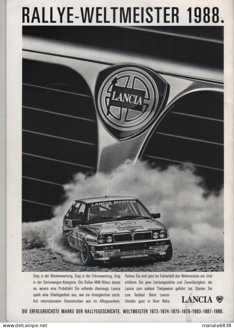 Gazzetta Lancia Magazin Des Lancia Club Schweiz 1988 - Automobile & Transport
