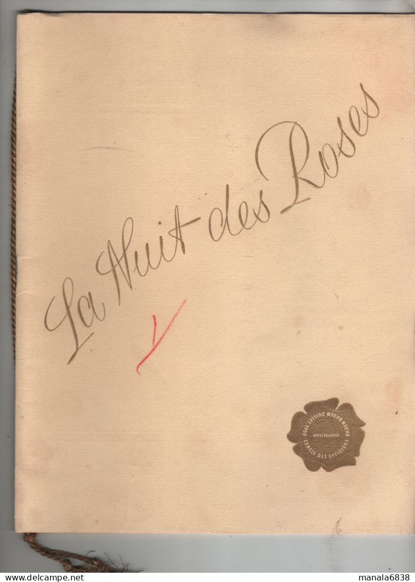 La Nuit Des Roses Programme 1952 Cercle Officiers Baden Baden Casino Publicités à Identifier - Programs