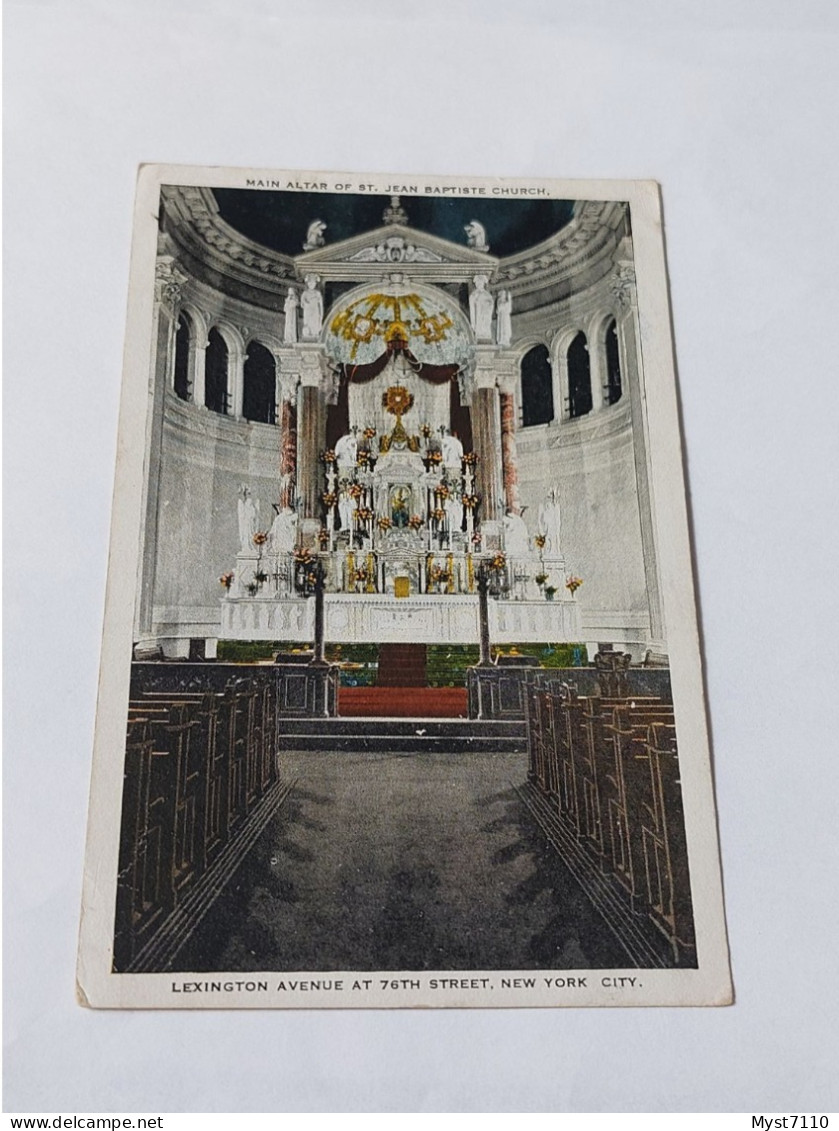 Cp États-Unis/Main Altar Of St. Baptiste Church, Lexington Avenue At 76th Street, New York City - Églises