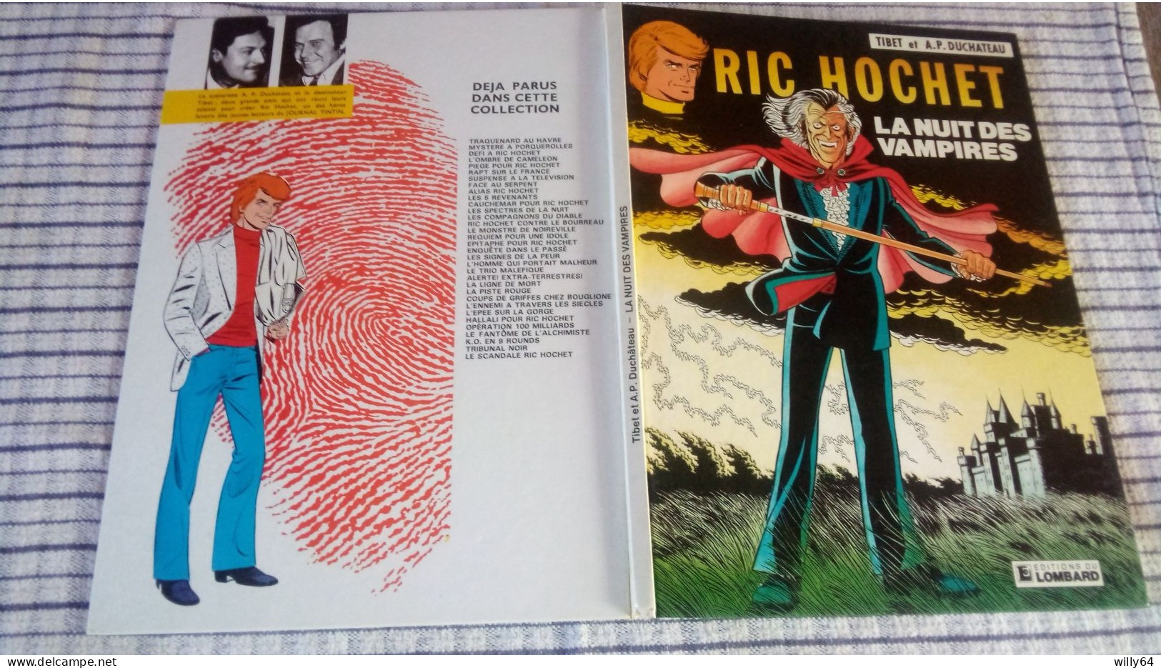 RIC HOCHET   " La Nuit Des Vampires "  EO 1982  LOMBARD   Très Bon Etat - Ric Hochet