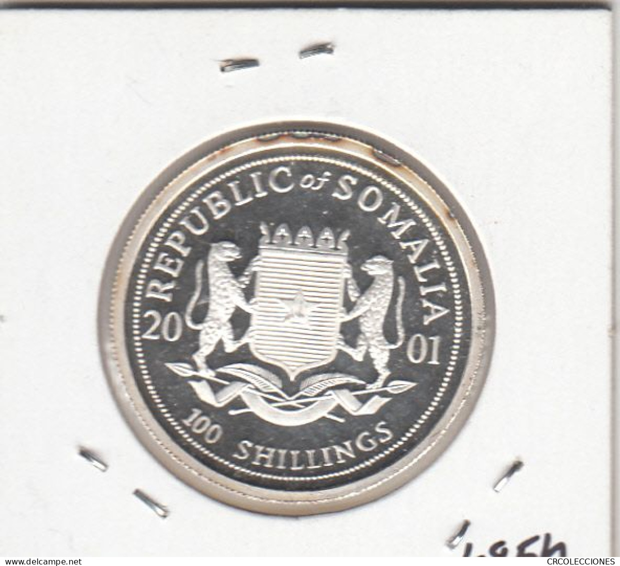 E4854 MONEDA SOMALIA 100 SHILLINES 2001 PLATA SIN CIRCULAR - Somalie