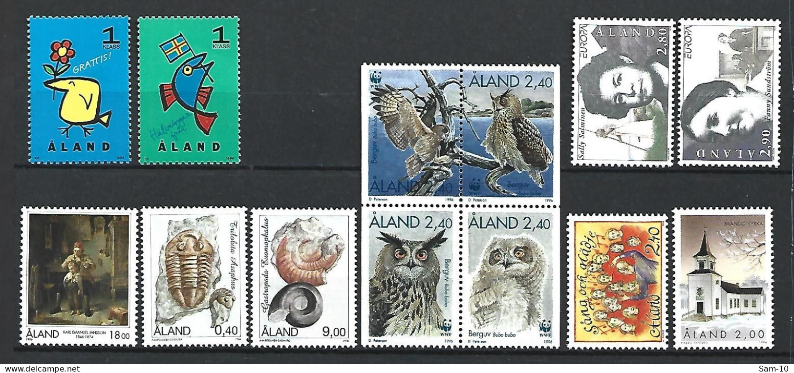 Année 1996 Compléte Finlande Aland En Neuf ** N 107/119 - Volledig Jaar