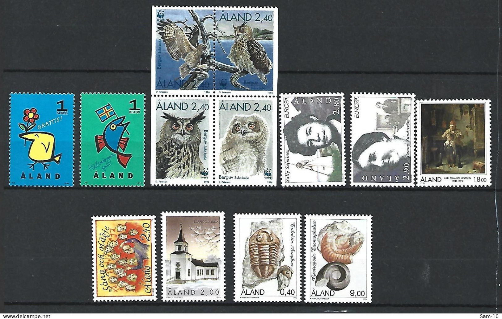 Année 1996 Compléte Finlande Aland En Neuf ** N 107/119 - Full Years