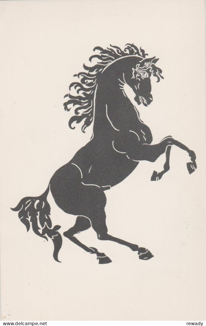 Italia - Cavallino Rampante - Cheval - Horse - Cal - Cavallo - Silhouettes - Illustrateur Baracca - Silhouettes