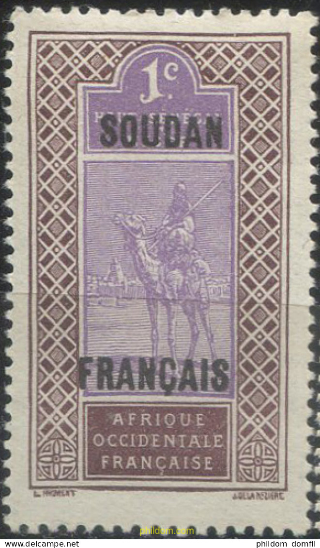 659258 HINGED SUDAN FRANCES 1921 SELLOS DE HAUT-SENEGAL SOBRECARGADOS - Autres & Non Classés