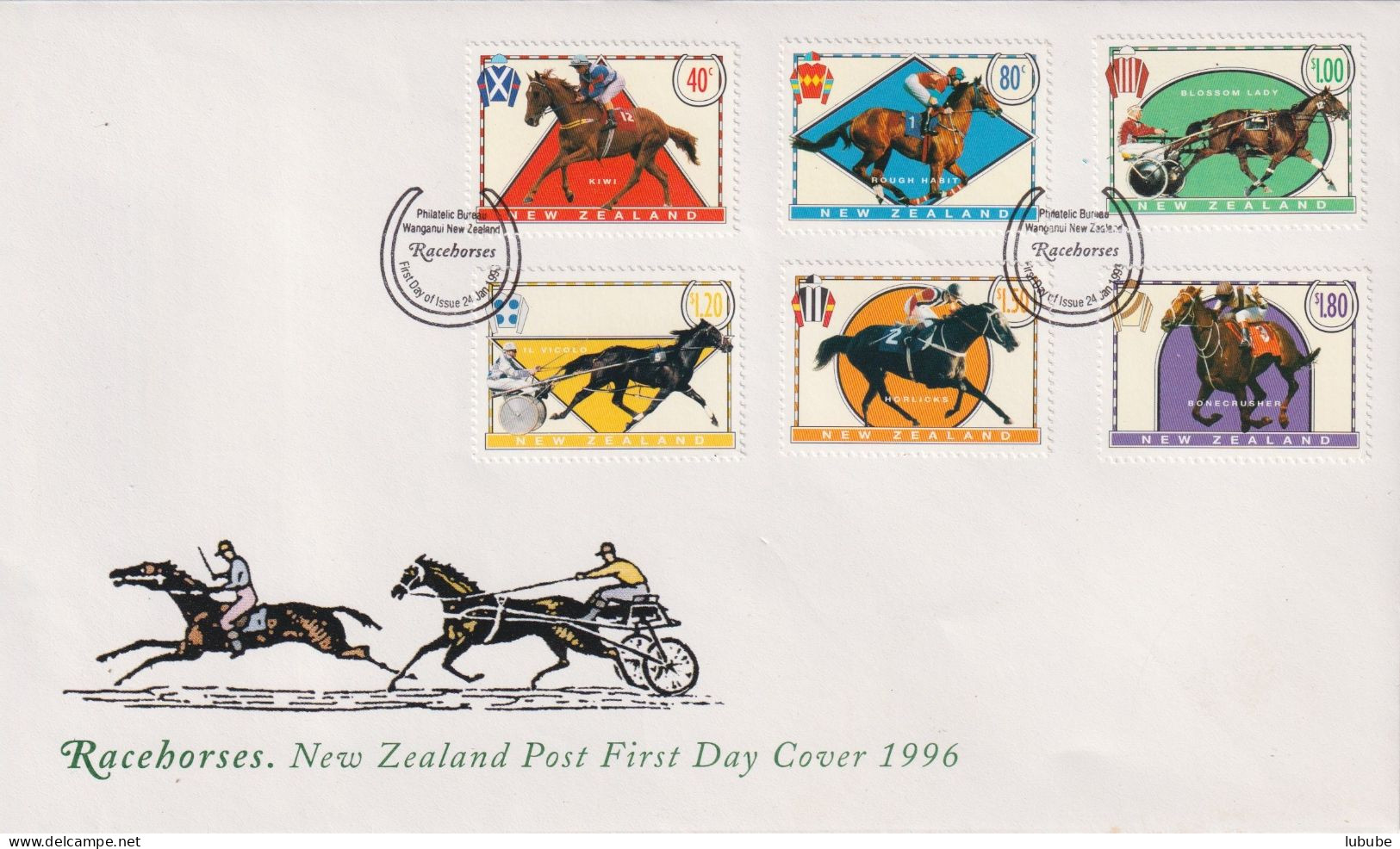 FDC  "Racehorses"        1996 - FDC