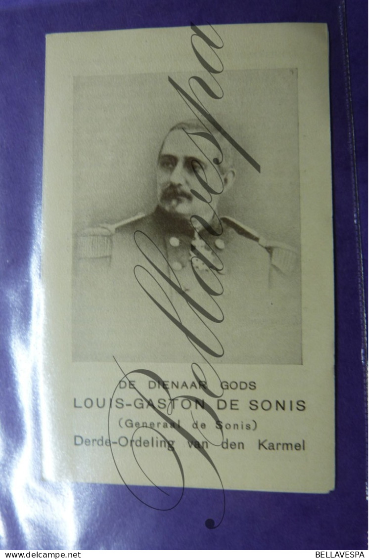 Gedenkprent LOUIS DE SONIS Generaal  1825 Guadeloupe 1887 Paris Loigny. Zaligverklaring "Miles Christi" - Tessere Associative