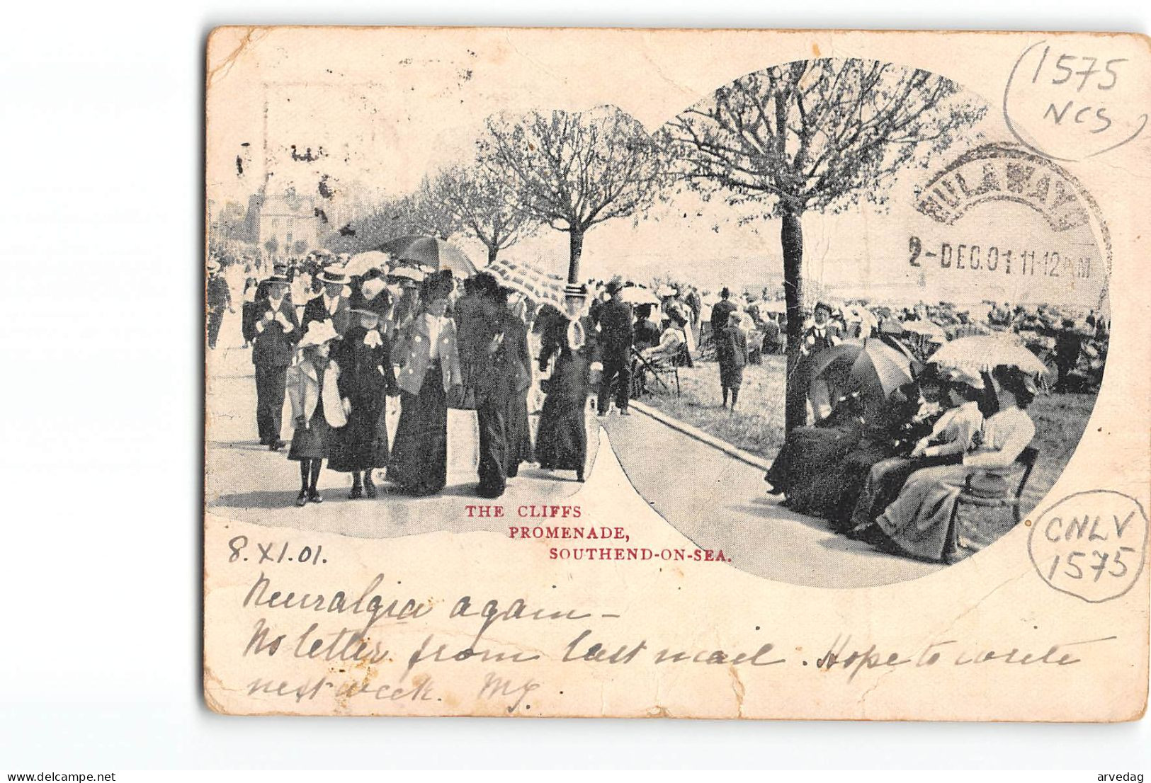 17494 THE CLIFFS PROMENADE SOUTHEND-ON-SEA TO BULAMAYO RHODESIA - Southend, Westcliff & Leigh