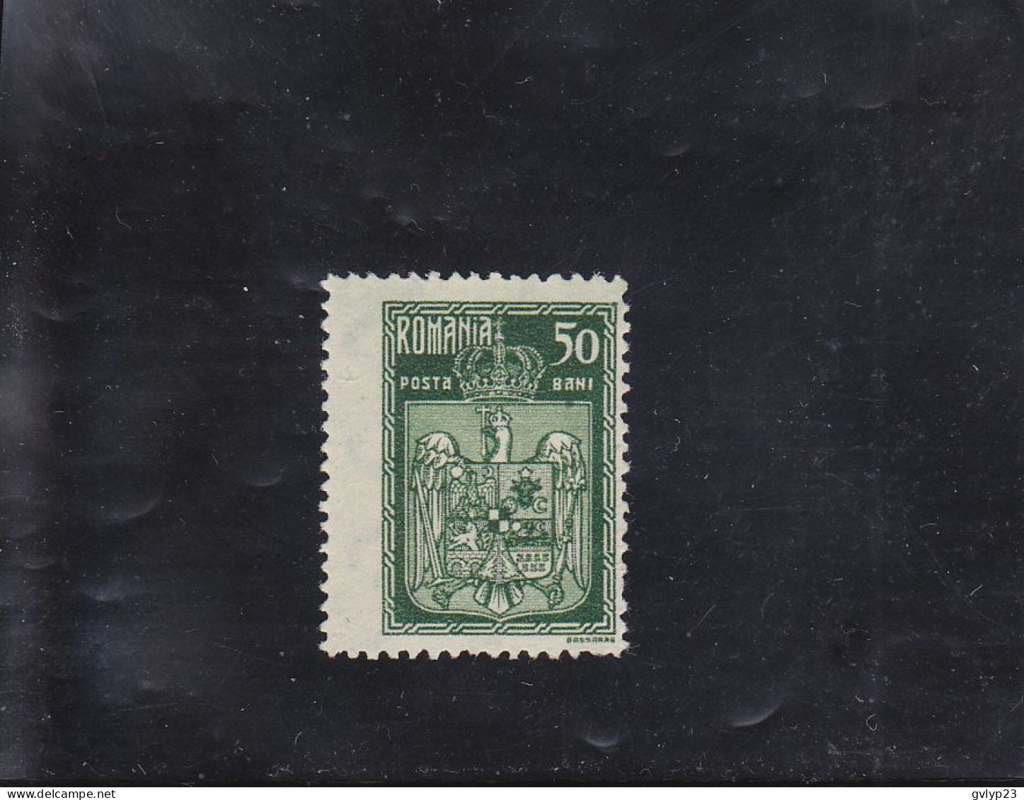 COURONNEMENT DU ROI FERDINAND 1° NEUF SANS GOMME 50 B VERT PIQUÂGE DéCALé, CACHET AU VERSO, N° 304 YVERT ET TELLIER 1922 - Variétés Et Curiosités