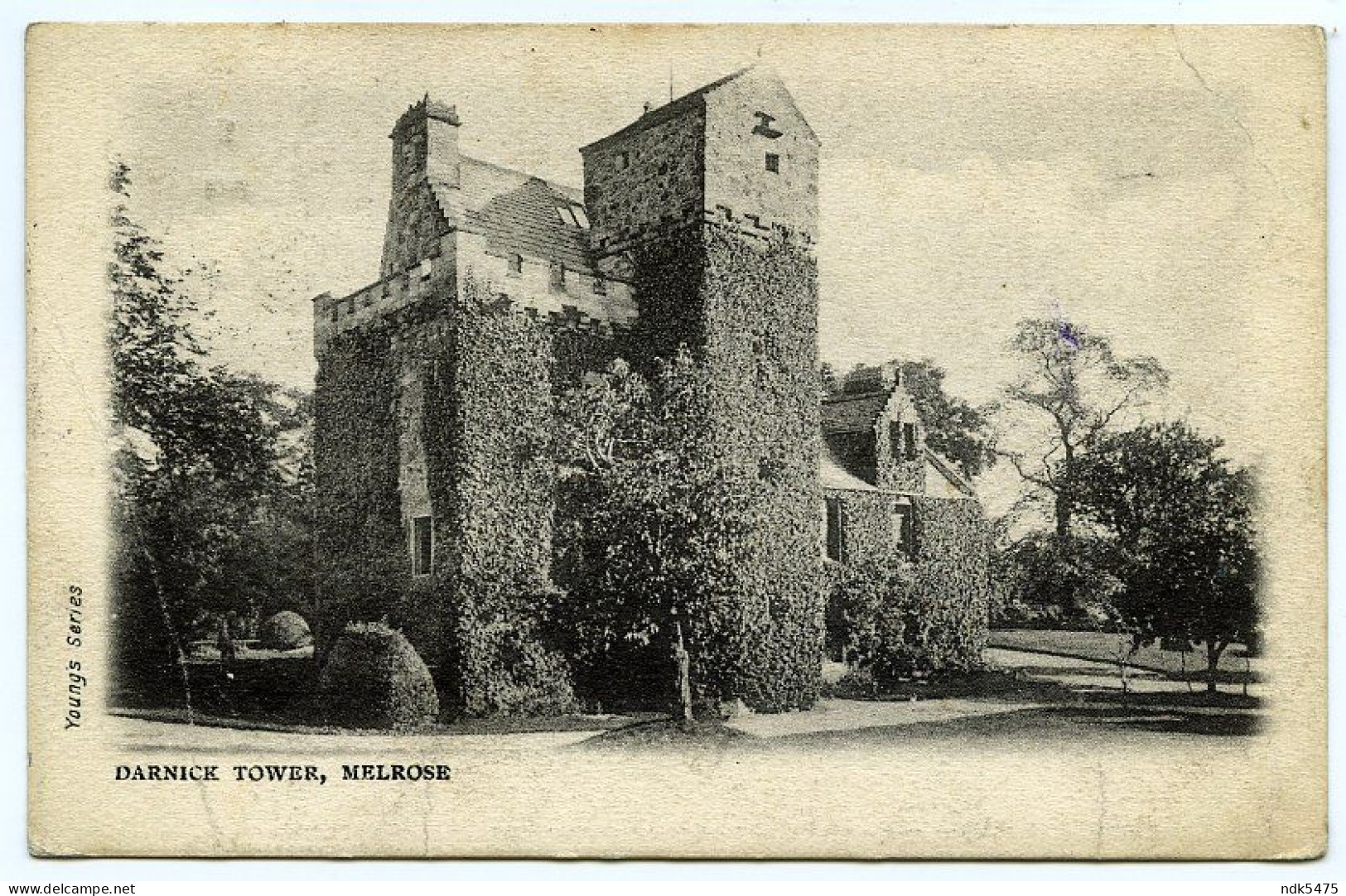 MELROSE : DARNICK TOWER / LONDON, STEPNEY GREEN / NEWCASTLE ON TYNE POSTMARK - Roxburghshire