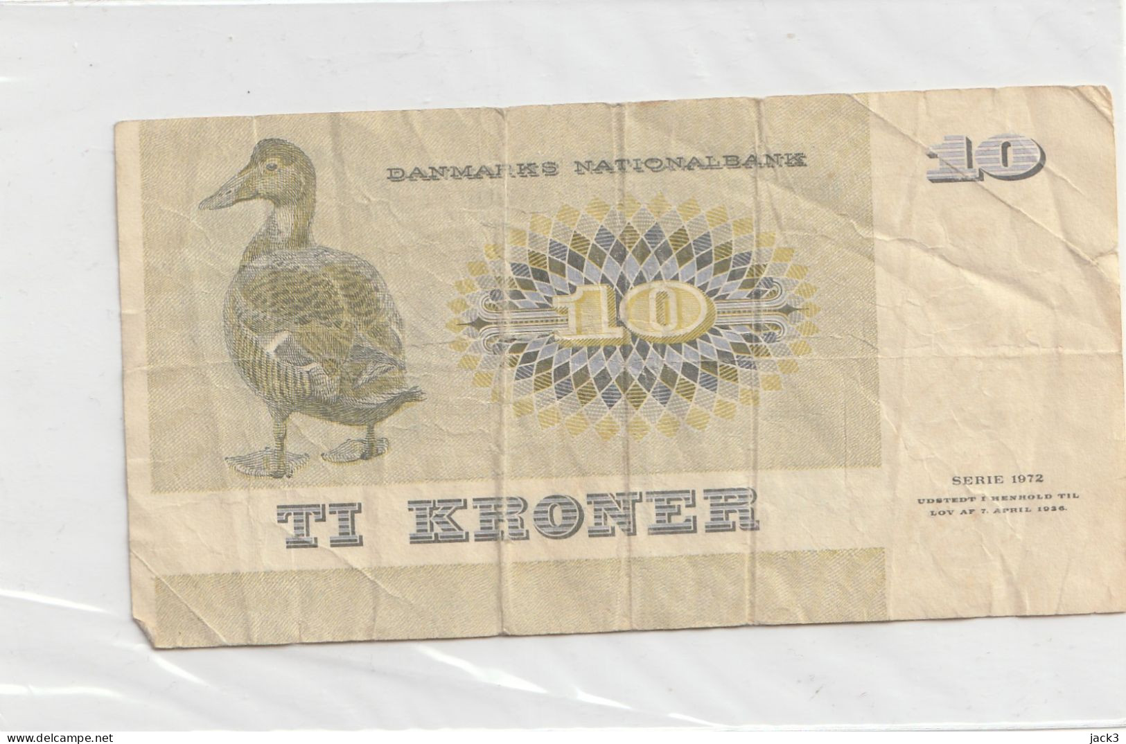 BANCONOTA - DANIMARCA - 1Okr  1972 - Denmark