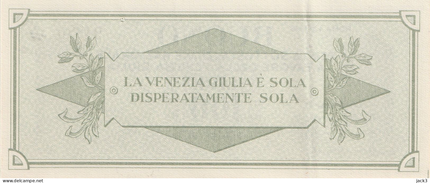 Comitato Liberazione Venezia Giulia – BUONO 100 Lire – 04/11/1945 - CARTAMONETA PARTIGIANA - Unclassified