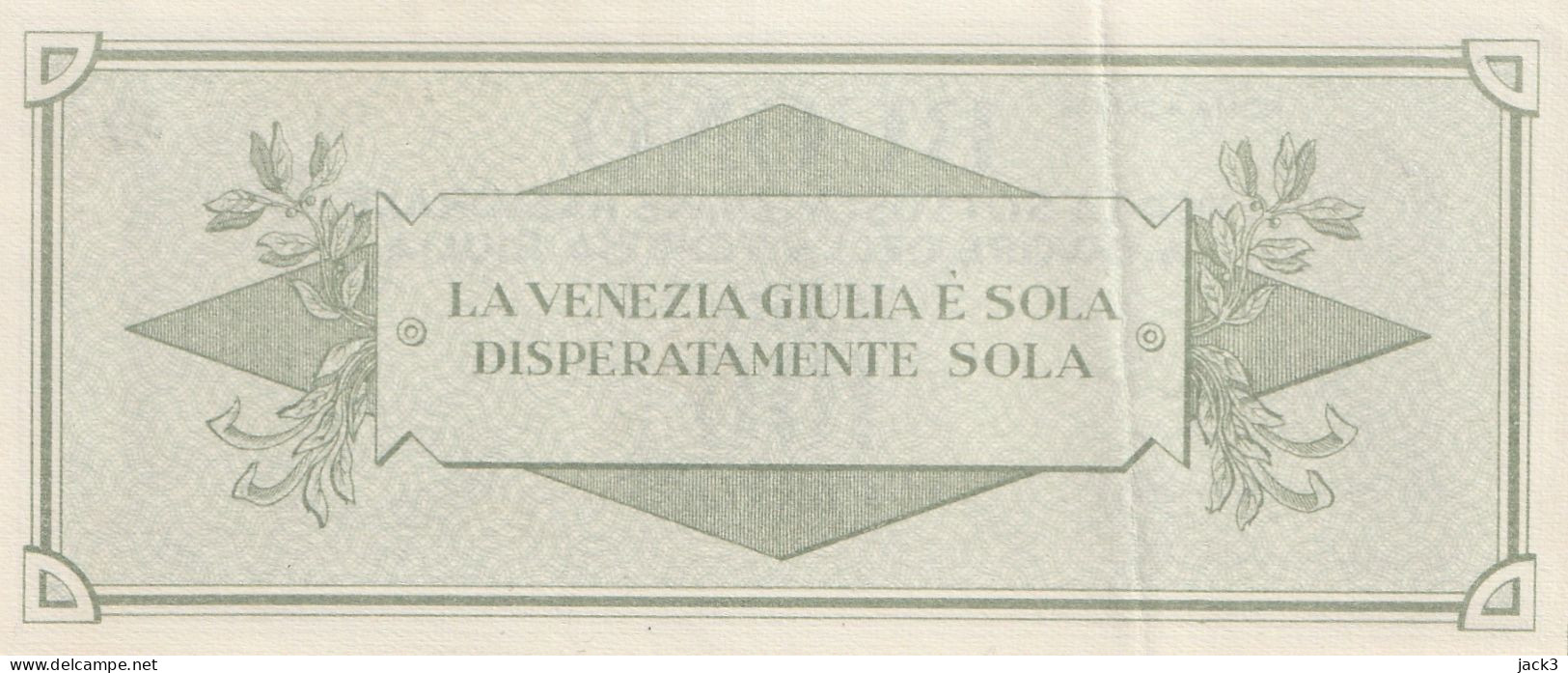 Comitato Liberazione Venezia Giulia – BUONO 100 Lire – 04/11/1945 - CARTAMONETA PARTIGIANA - Sin Clasificación