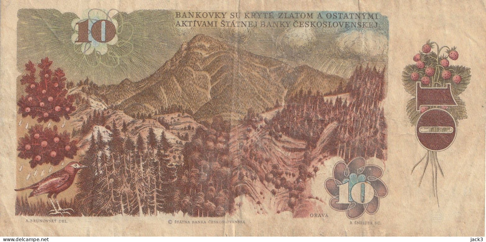 BANCONOTA - CECOSLOVACCHIA - 1O Kr  1986 - Checoslovaquia