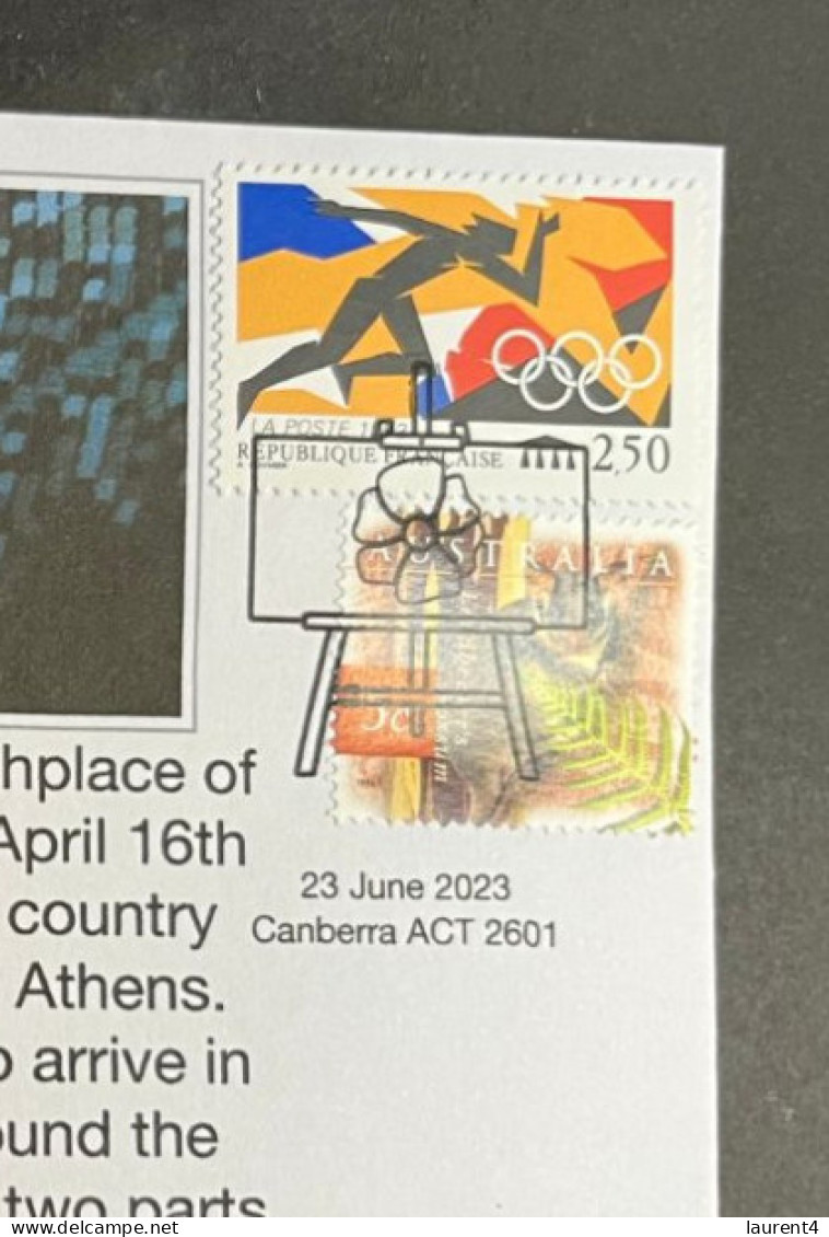 (4 R 32) 2024 Olympic Flame Route Announced 399 Days Ahead Of Games Opening (France Olympic Games Stamp) 23-6-2023 - Estate 2024 : Parigi