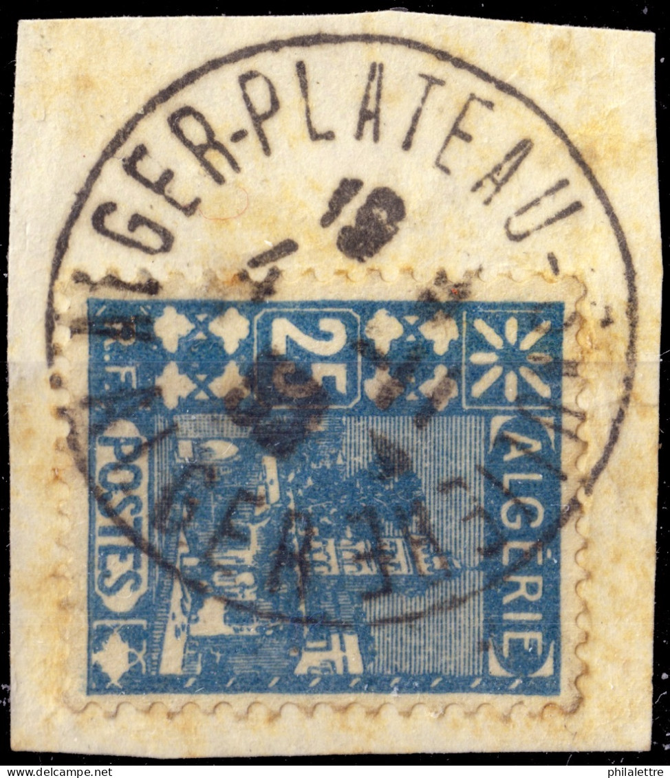 ALGÉRIE - 1933 - TàD "ALGER-PLATEAU-SAULIERE / ALGER" Sur Yv.78 25c Blue Mosquée Sidi-Abderahmane- TB - Used Stamps