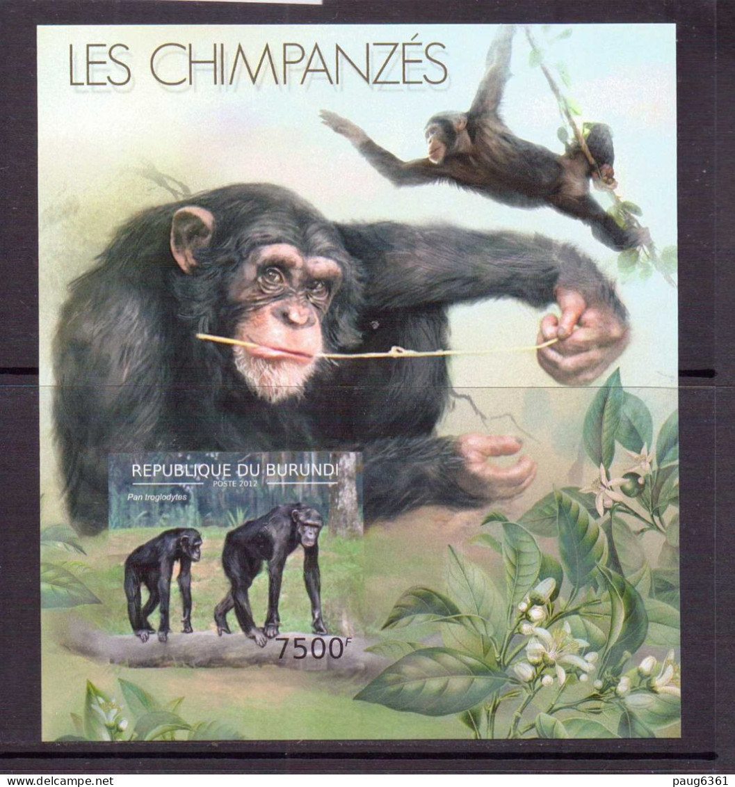 BURUNDI 2012 CHIMPANZES  YVERT N°B275 NEUF MNH** - Chimpanzees