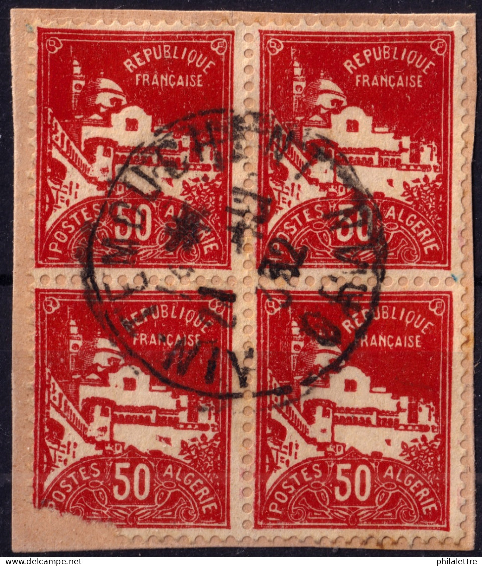 ALGÉRIE - 1932 - TàD  "AIN-TEMOUCHENT / ORAN" Sur Bloc De 4xYv.79A 50c Rouge Mosquée De La Pêcherie - TB - Used Stamps