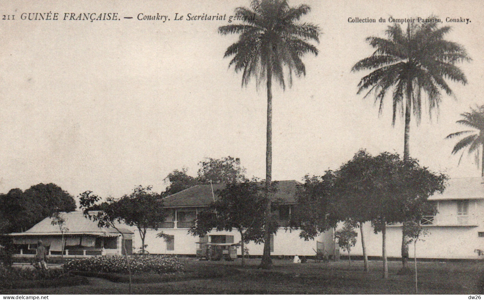 A.O.F. Guinée Française, Conakry: Le Secrétariat Général - Collection Fortier - Carte N° 211 Non Circulée - Guinea Francese